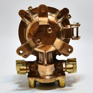 Authentic Vintage Brass Nautical Bulkhead Wall Light Clear Glass