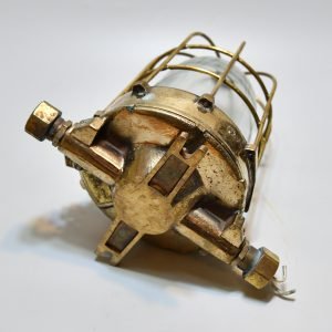 Solid Brass Vintage Ships Caged Passageway Light