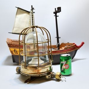 Solid Brass Vintage Ships Caged Passageway Light