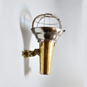 Vintage Nautical Spot Light Brass – Authentic Ship Salvage