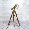 Authentic Vintage Brass Nautical Tripod Spotlight