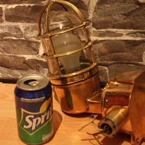 Wall Mount Bulkhead Brass Scone Light Fixture With Junction Box