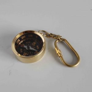 - IMG 4735 Vintage Nautical WISKA Brass Compass Key Chain