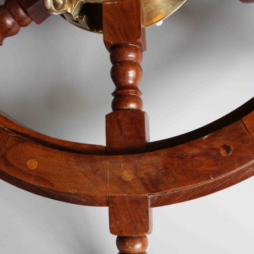 - IMG 4768 Nautical Ship Wheel Clock – Vintage Wooden Wall Decor