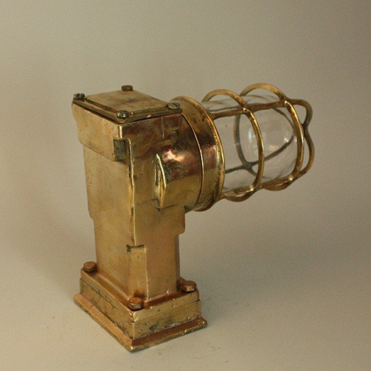 - IMG 4989 Salvaged Brass Right Angled Passageway Wall light