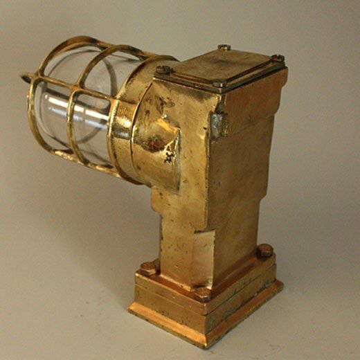 - IMG 4991 Salvaged Brass Right Angled Passageway Wall light