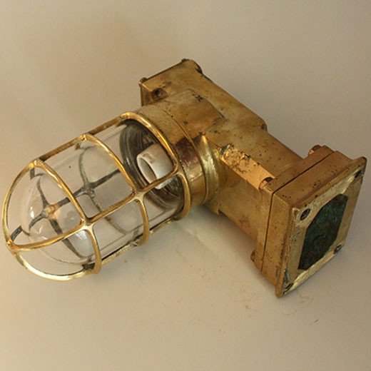 - IMG 4992 Salvaged Brass Right Angled Passageway Wall light