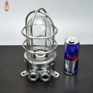 - SL 10756 3 Vintage Aluminium Bulkhead Wall Light with Clear Glass