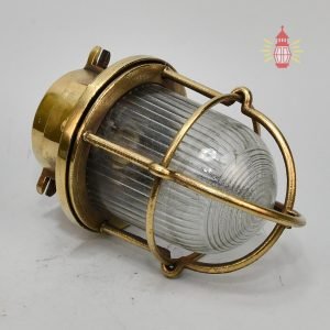 - SL 150 4 Pair of Vintage Brass Bulkhead Lights – Nautical Cage Sconces