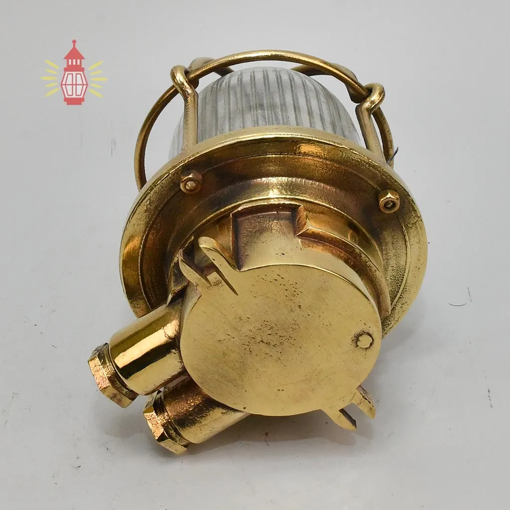 - SL 150 5 Pair of Vintage Brass Bulkhead Lights – Nautical Cage Sconces