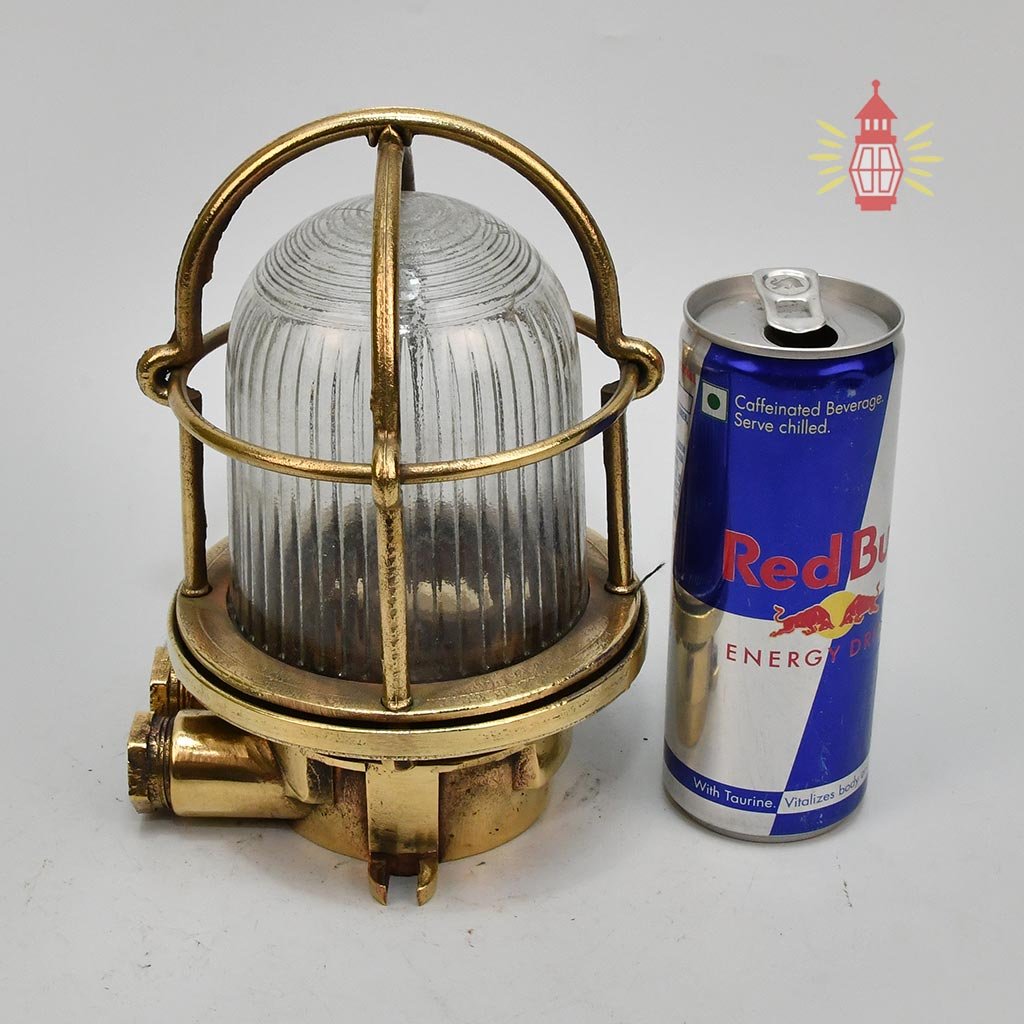 - SL 150 6 Pair of Vintage Brass Bulkhead Lights – Nautical Cage Sconces