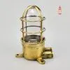 - SL 167 Authentic Vintage Brass Nautical Passage Wall Light with Cage