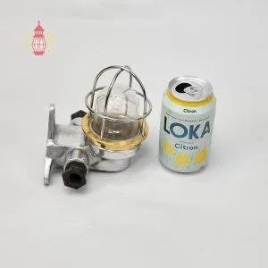 - SL 316 6 Authentic Vintage Aluminium Nautical Wall Light with Brass Cage