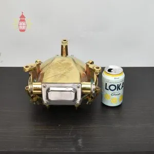 - SL 46 5 Vintage Brass Cage Bulkhead Wall Light Nautical
