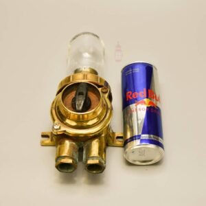 Vintage Brass Ship Engine Room Switch with lamp - Clear Glass
