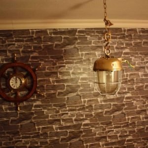 - Untitled 8 Industrial Ships Brass Pendant Lighting -Nautical Antiques