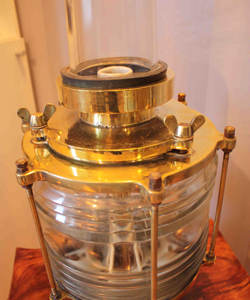 Original Brass Dock Post Antique Light - Nautical Salvage