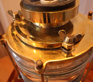 Original Brass Dock Post Antique Light - Nautical Salvage