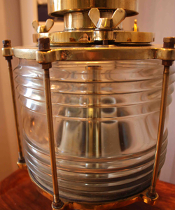 Original Brass Dock Post Antique Light - Nautical Salvage