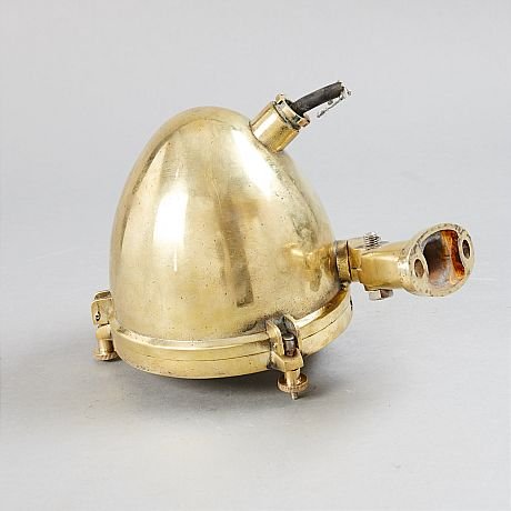 - bas monterad lampa vintage nautiska fartyg spotlampa a4792 Authentic Antique Vintage Nautical Brass Spotlight Lamp