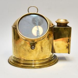 Vintage Brass Nautical Binnacle Compass – Authentic Ship Navigation Decor