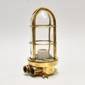 Vintage Brass Nautical Wall Light – Authentic Maritime Salvage