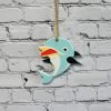 Handcrafted Wooden Nautical Dolphin Wall Hanging Decor