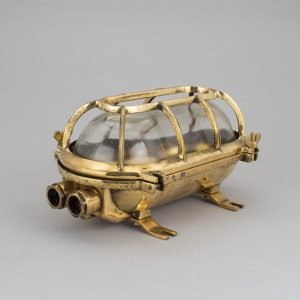 Oval Marine Bulkhead Brass Wall Light