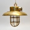 - ceiling hanging brass cap light sl 388 Authentic Vintage Brass Nautical Cap Hanging Ceiling Light