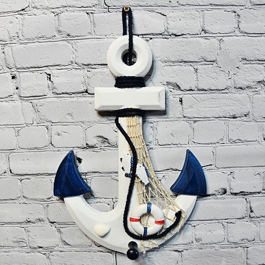 - decoration wood anchor home decoration 1296 Nautical Anchor Wall Decor – Wooden Mediterranean Hanging
