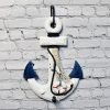Nautical Anchor Wall Decor – Wooden Mediterranean Hanging