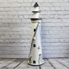 Nautical Lighthouse Ornament – Wooden Coastal Tabletop Decor