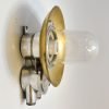 - eos alu brass cap lamp sl 394 Vintage Aluminium Brass Cap Wall Light – Nautical Marine Sconce
