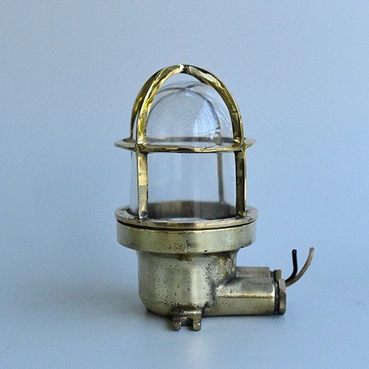 - german cargo ship passage way light wiska c1950s sl 00053 Vintage Small Brass Wiska Bulkhead Light