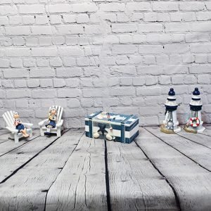 Handcrafted Nautical Themed Wooden Sailboat Storage Box