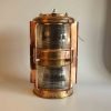 Authentic Vintage Copper Nautical Navigation Light Clear Lens