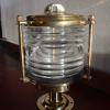Post Mounted Nautical Lights |Brass Clear Fresnel Lens