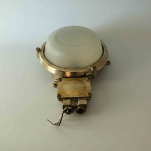 Polished Brass Art Deco Ship Pendant Ceiling Light