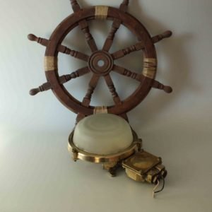 Polished Brass Art Deco Ship Pendant Ceiling Light