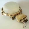 Polished Brass Art Deco Ship Pendant Ceiling Light