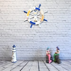 - real wooden lighthouse ships wheel 1590 Nautical Wooden Ship Wheel Wall Decor – Lighthouse Coastal Hanging