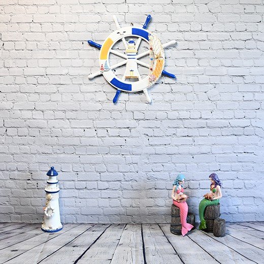 - real wooden lighthouse ships wheel 1590 Nautical Wooden Ship Wheel Wall Decor – Lighthouse Coastal Hanging