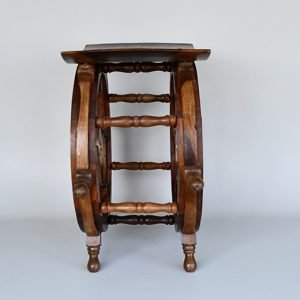 Retro Vintage Nautical Ship Wheel Table