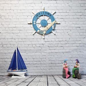 Handcrafted Wooden Nautical Ship Wheel Wall Decor