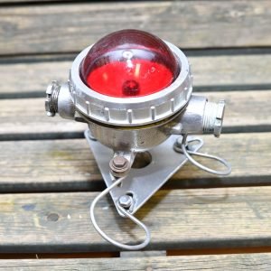 Authentic Vintage Russian Aluminium Red Navigation Light