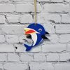 Handcrafted Wooden Nautical Dolphin Wall Hanging Blue