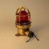 - small tiny nautical wall light red glass sl 000152 Nautical Marine Passageway Light in Red Glass