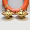 - small wiska brass cap lamp 2st sl 385 Pair of Vintage WISKA Brass Cap Pendant Lights – Nautical Cargo Salvage