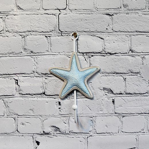 - star fish wall decoration pendant 239 Nautical Starfish Wall Hook – Wooden Coastal Hanging Decor