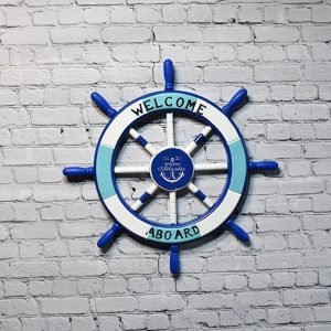 Handcrafted Marine Style Nautical Ship Wheel Atlantic Wall Decor